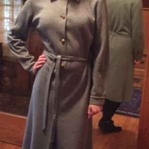 Gray wool-blend dress
